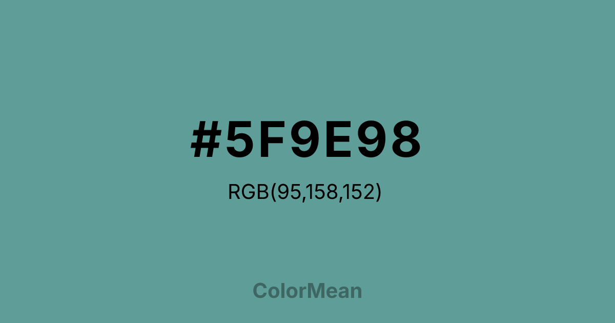 #5F9E98 color swatch