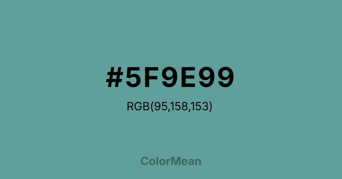 #5F9E99 color swatch