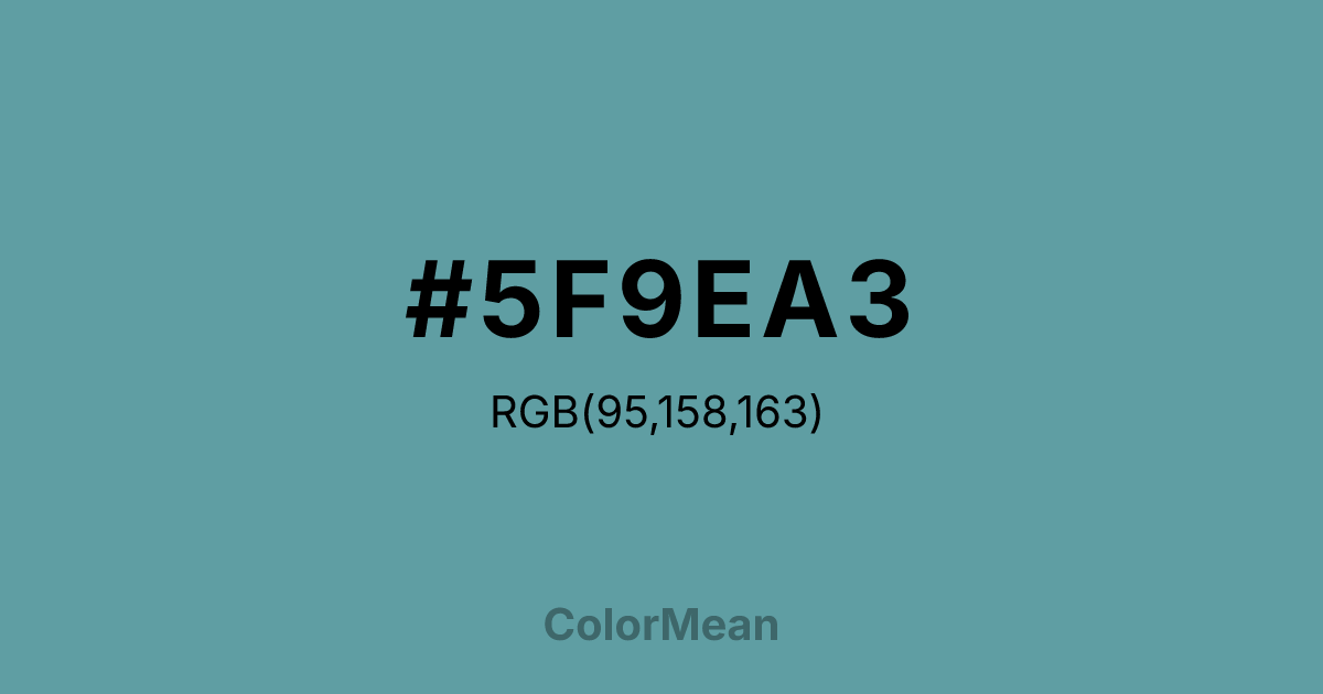 #5F9EA3 color swatch