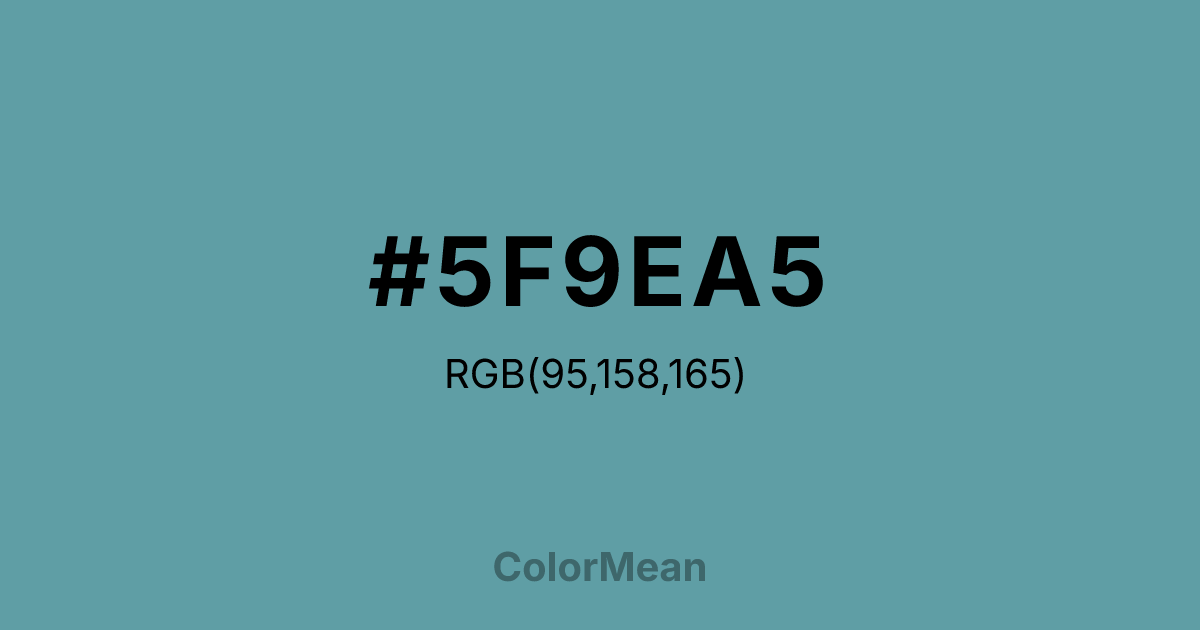 #5F9EA5 color swatch