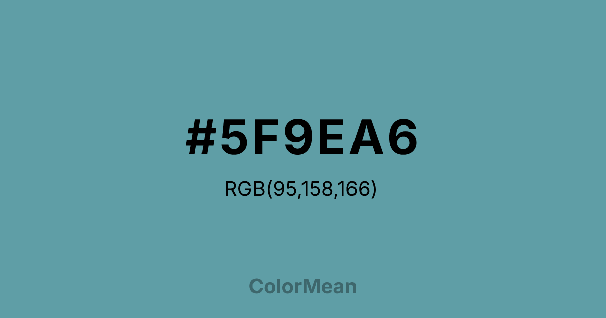 #5F9EA6 color swatch