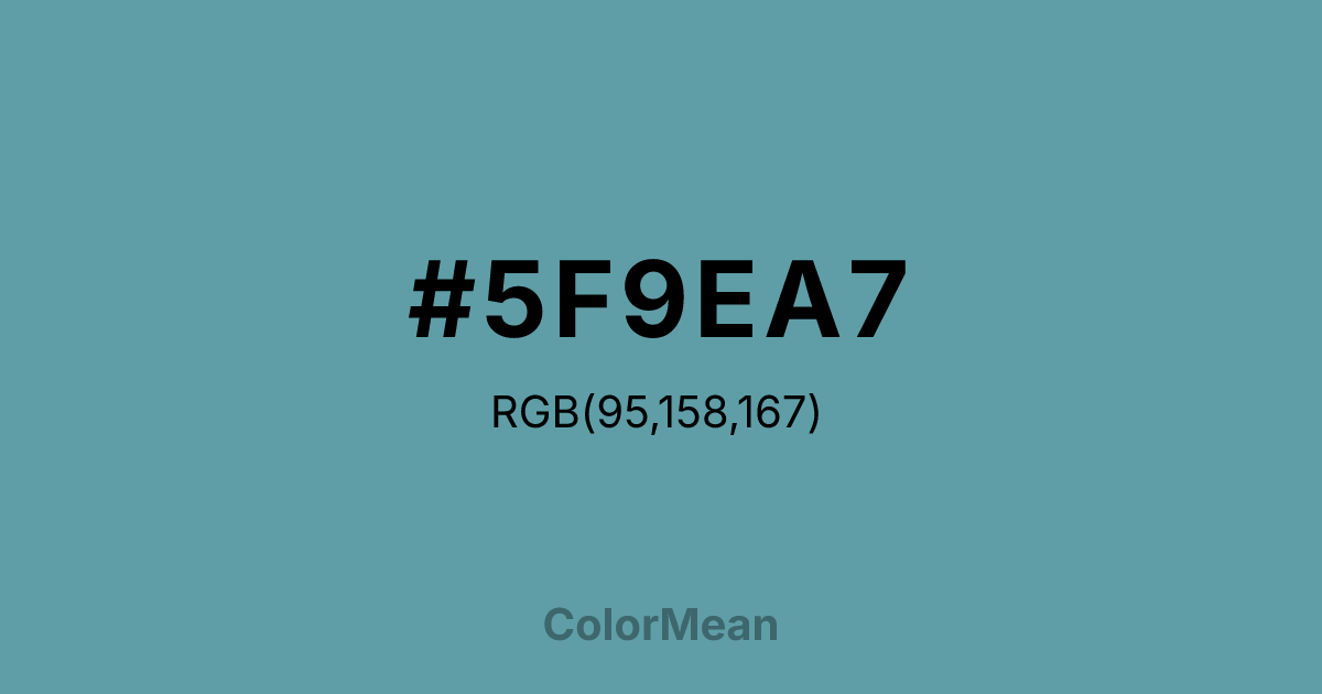 #5F9EA7 color swatch
