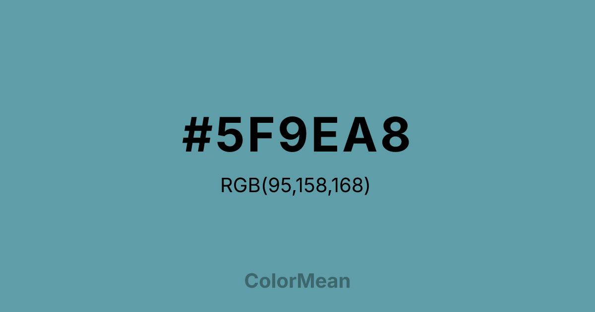 #5F9EA8 color swatch
