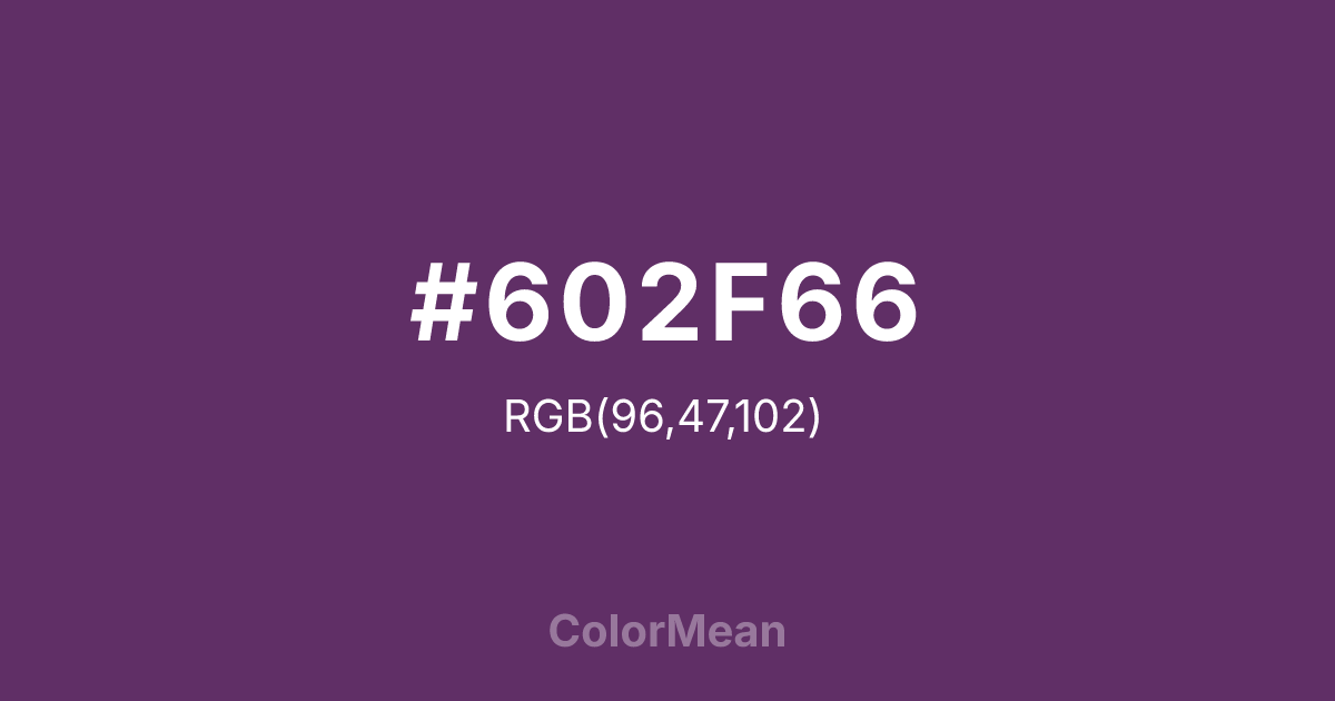 #602F66 color swatch