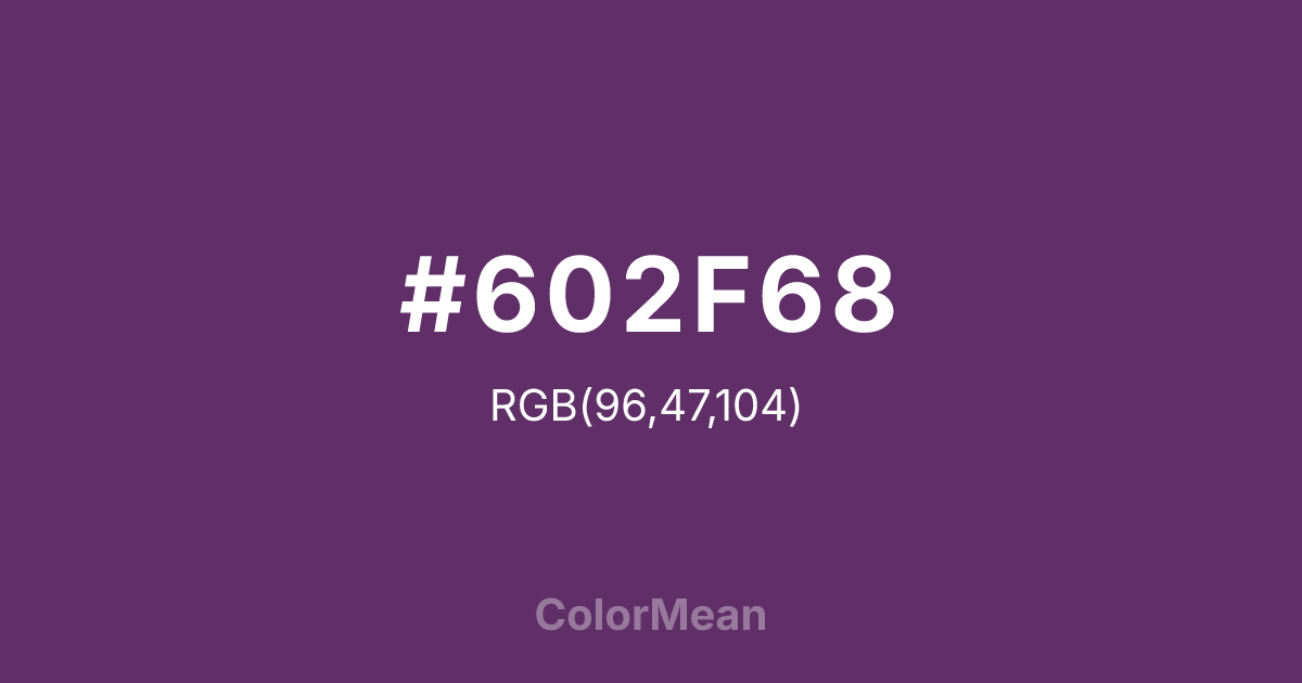 #602F68 color swatch