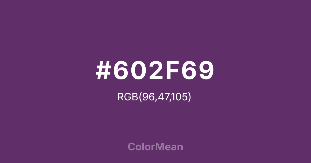 #602F69 color swatch