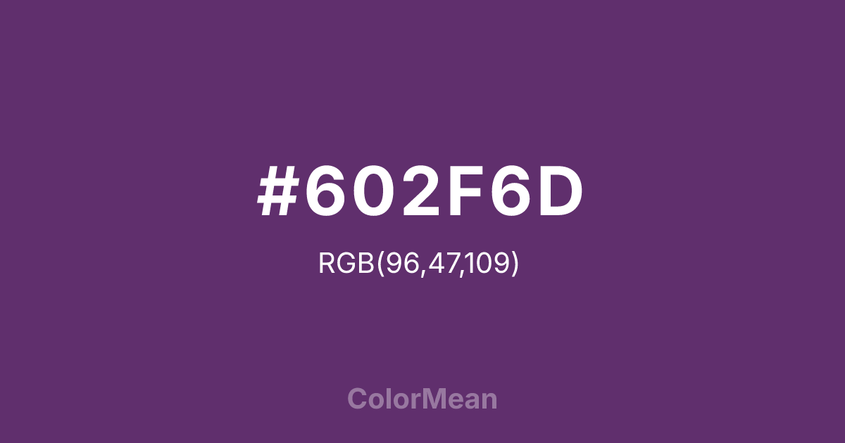 #602F6D color swatch
