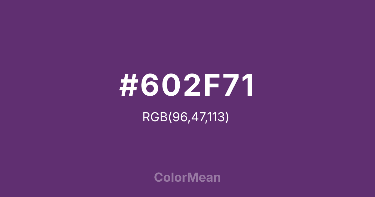 #602F71 color swatch