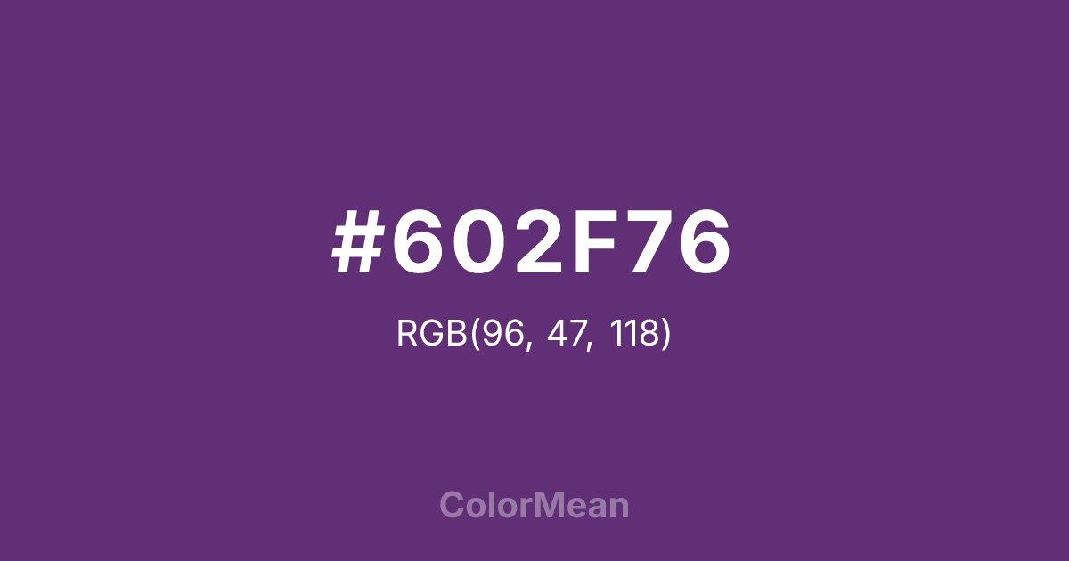 #602F76 color swatch