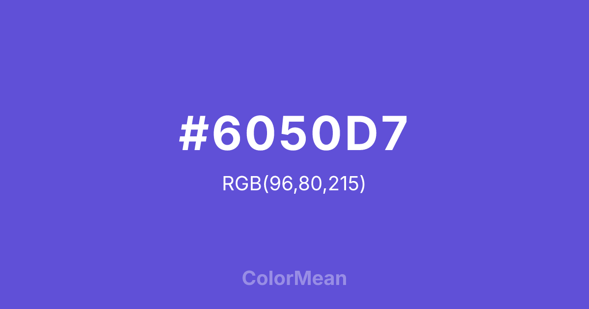 #6050D7 color swatch