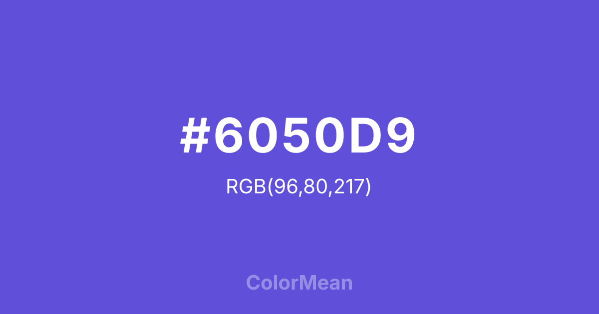 #6050D9 color swatch