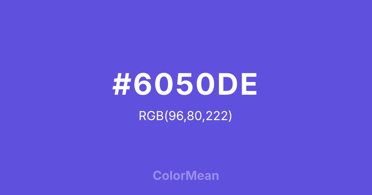 #6050DE color swatch