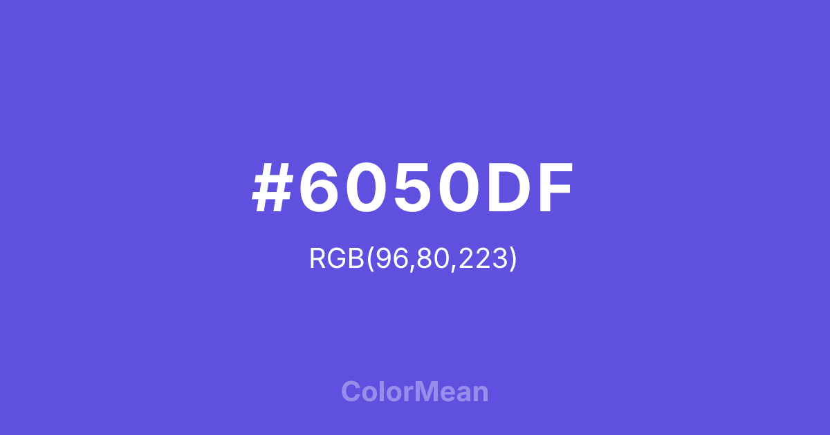 #6050DF color swatch
