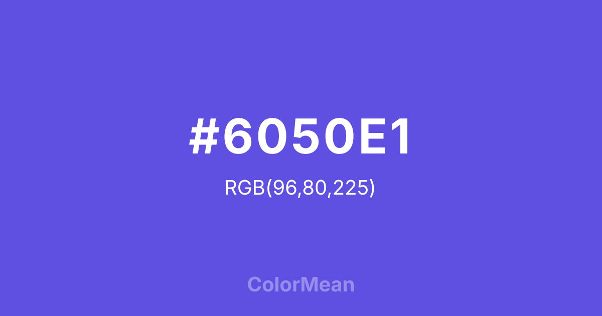 #6050E1 color swatch