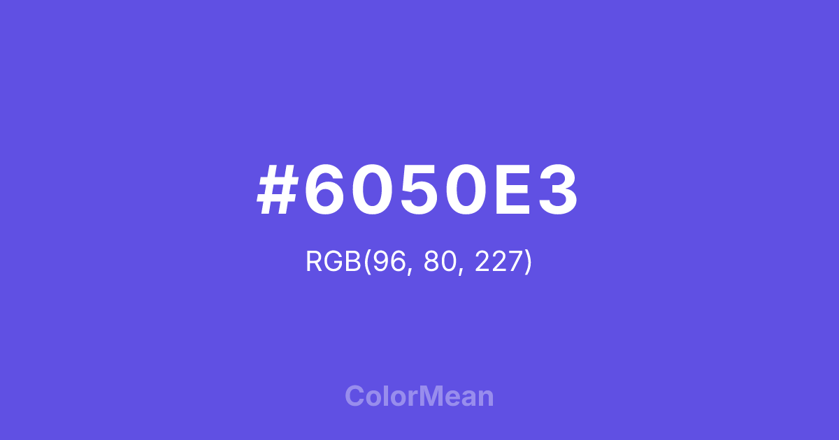 #6050E3 color swatch