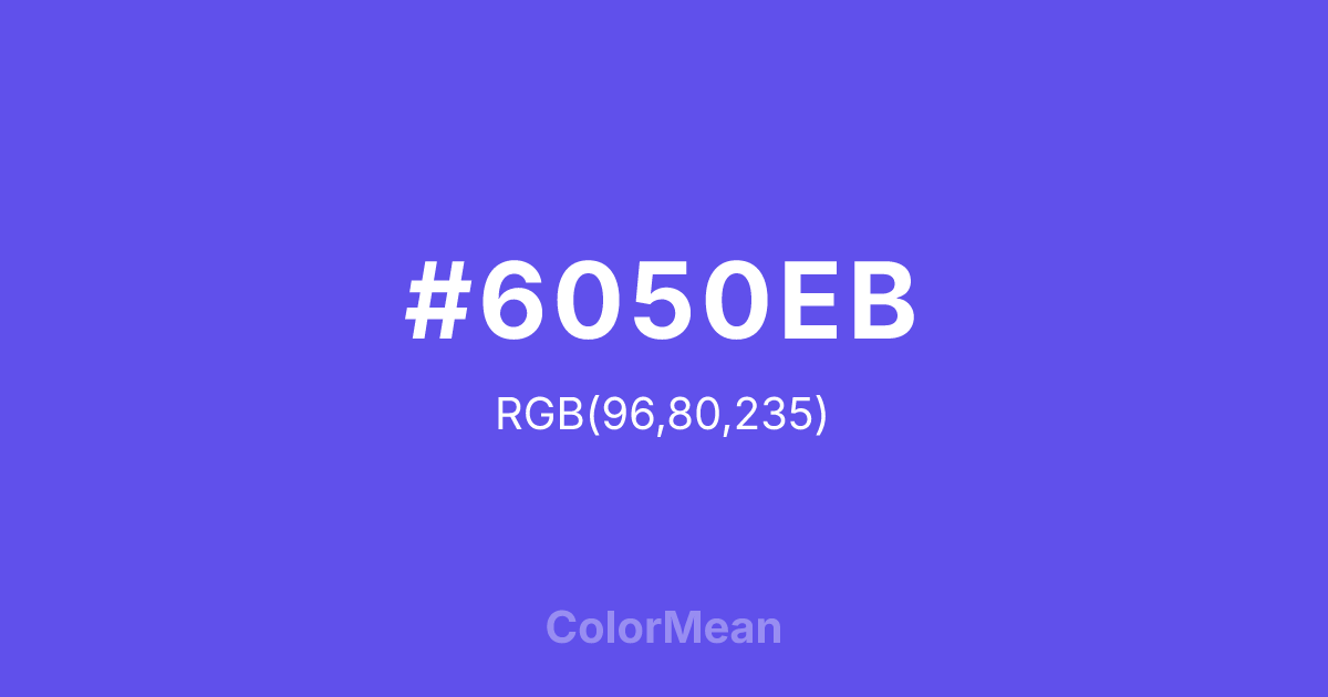 #6050EB color swatch