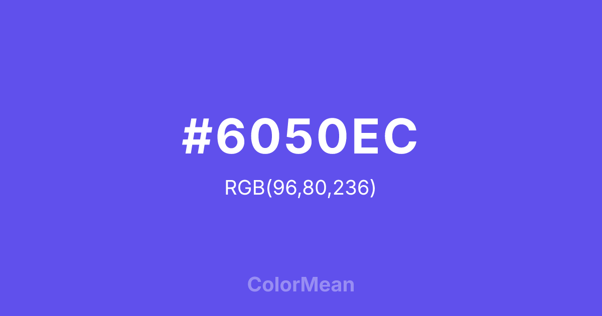 #6050EC color swatch