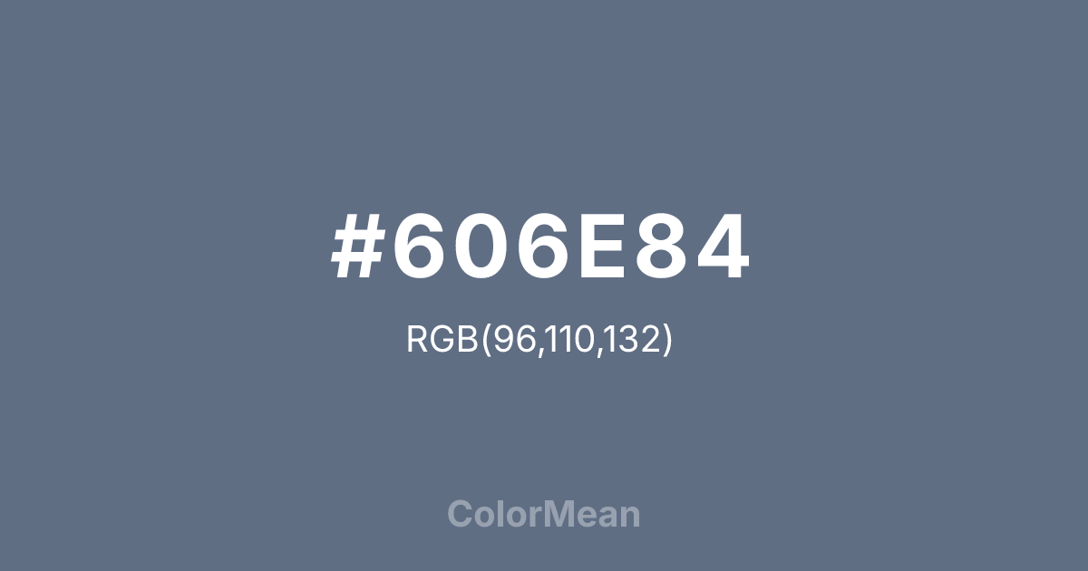 #606E84 color swatch