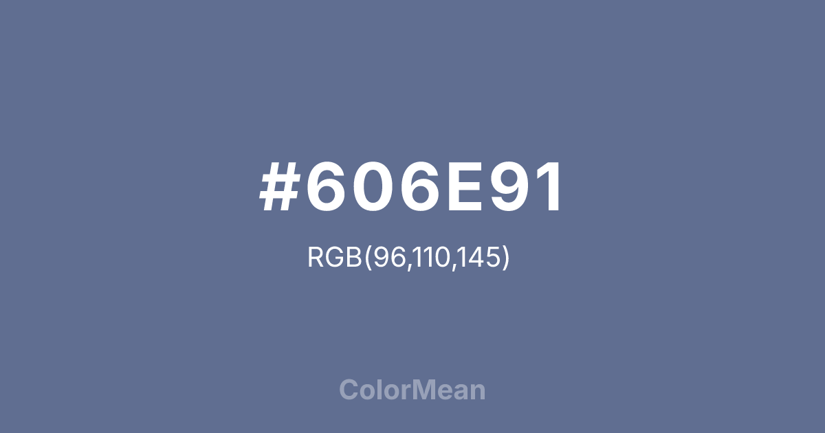 #606E91 color swatch