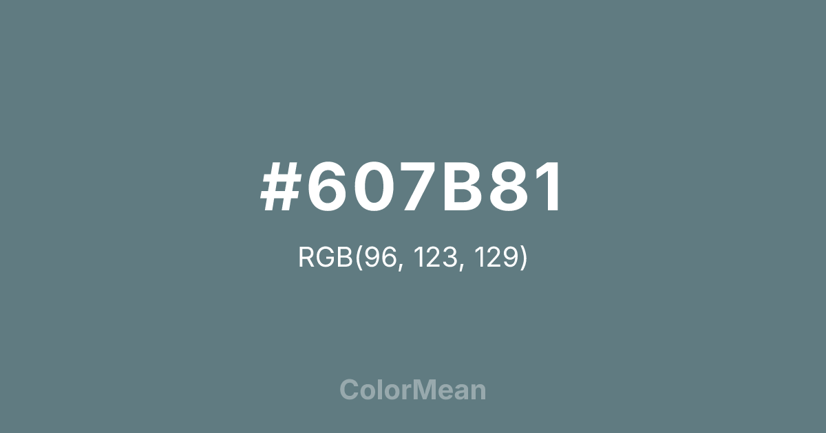 #607B81 color swatch