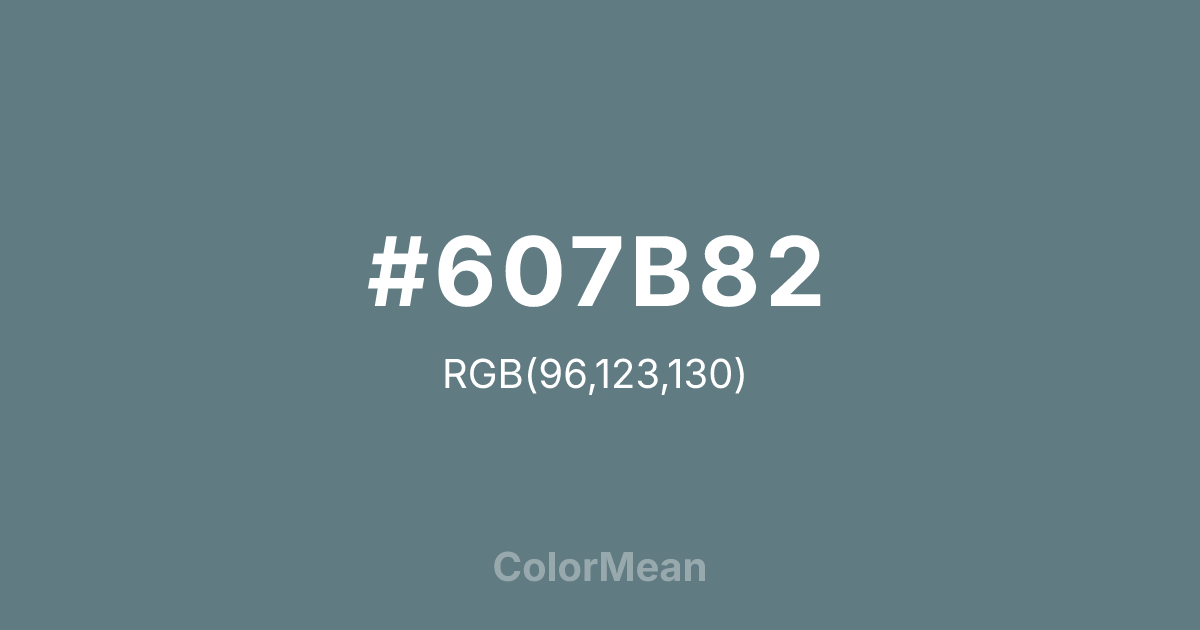 #607B82 color swatch