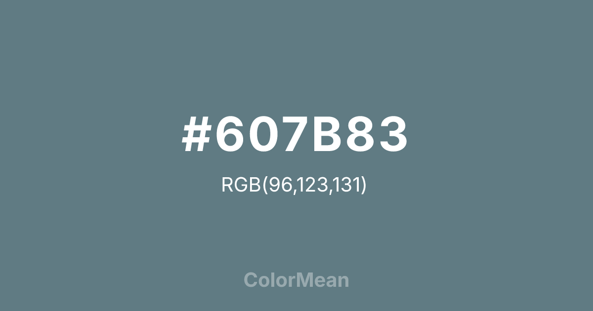 #607B83 color swatch