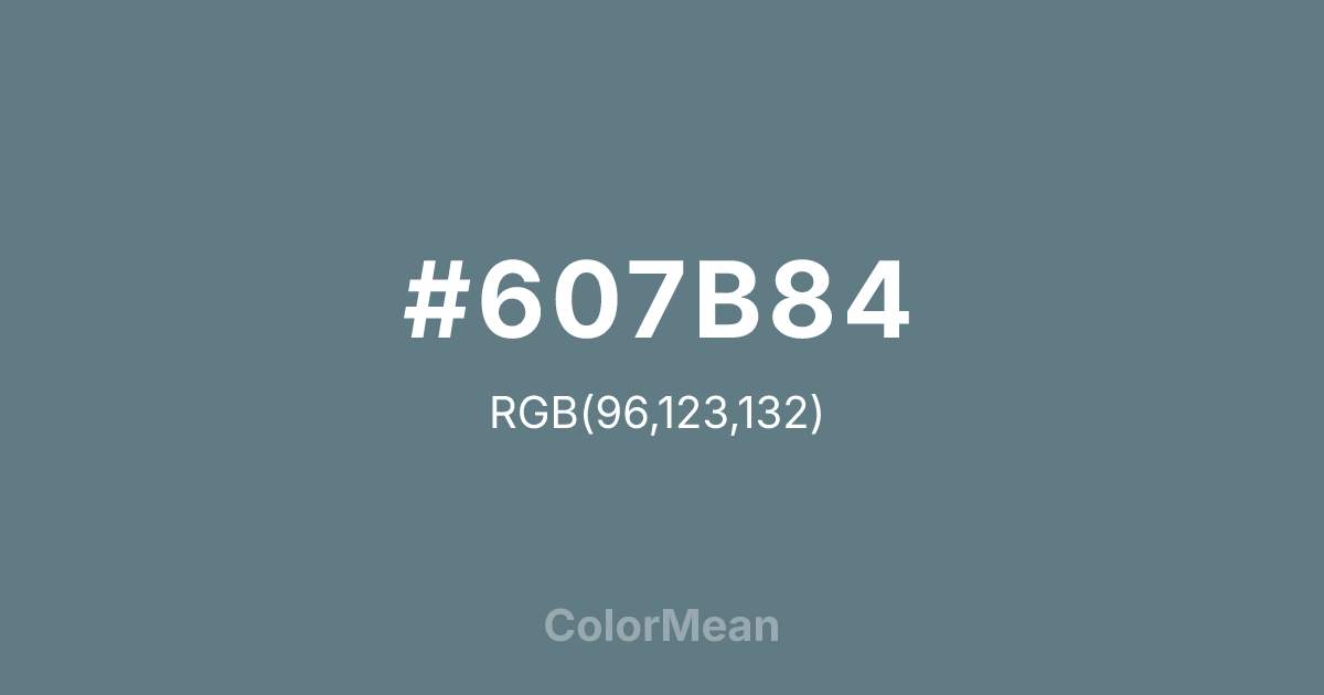 #607B84 color swatch