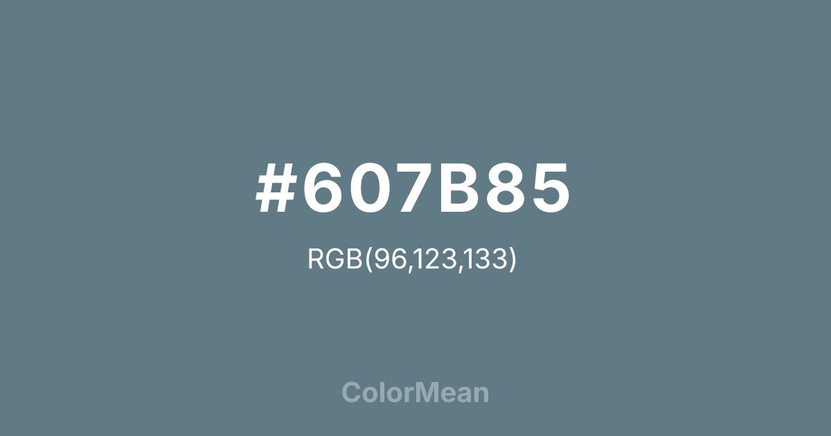 #607B85 color swatch