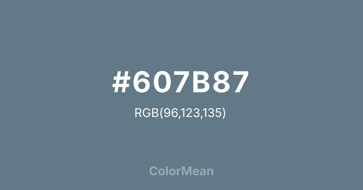 #607B87 color swatch