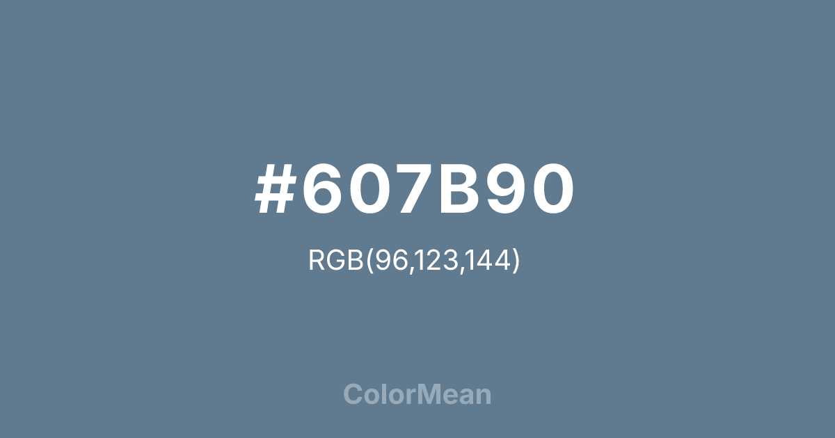 #607B90 color swatch