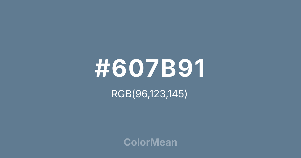 #607B91 color swatch