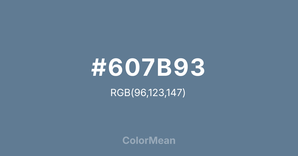 #607B93 color swatch