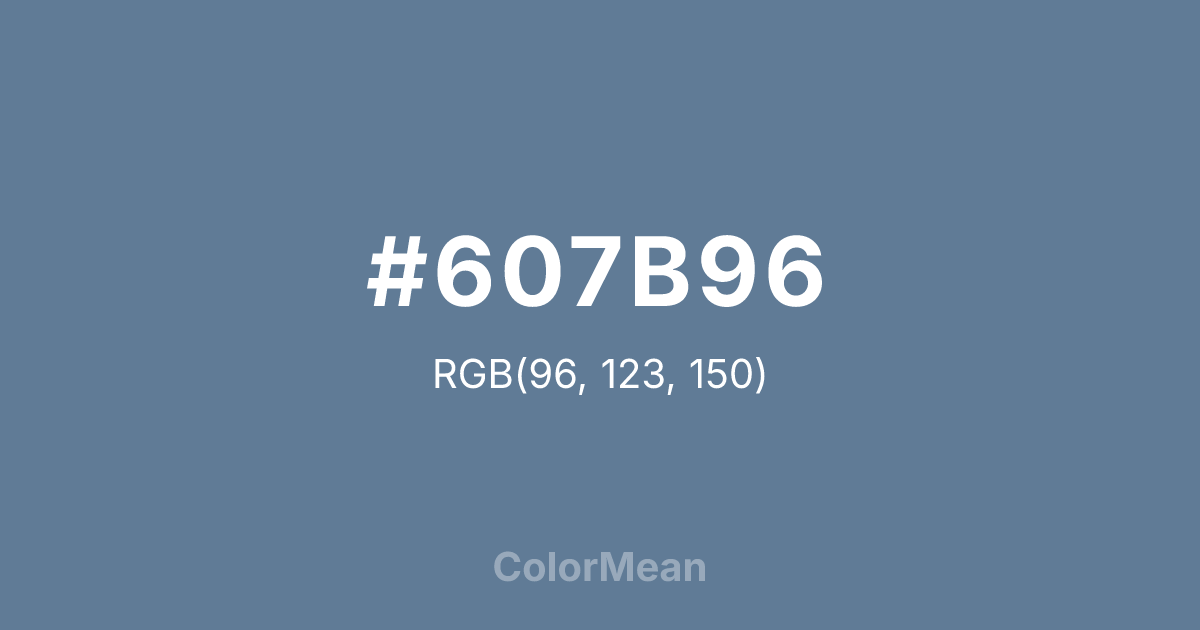 #607B96 color swatch