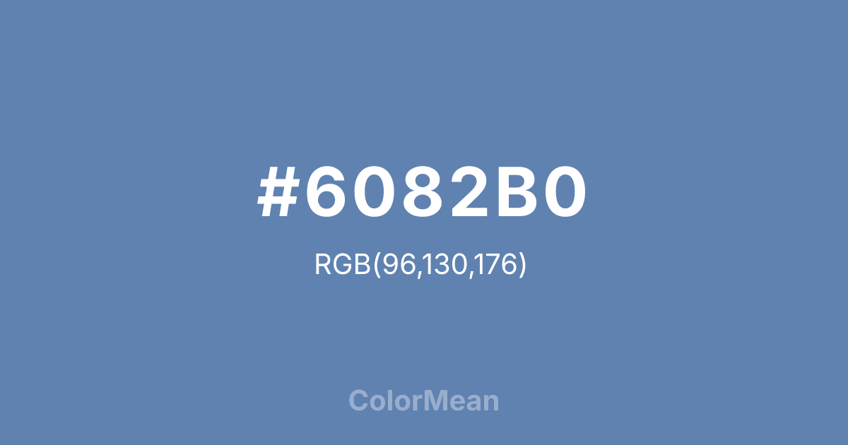 #6082B0 color swatch