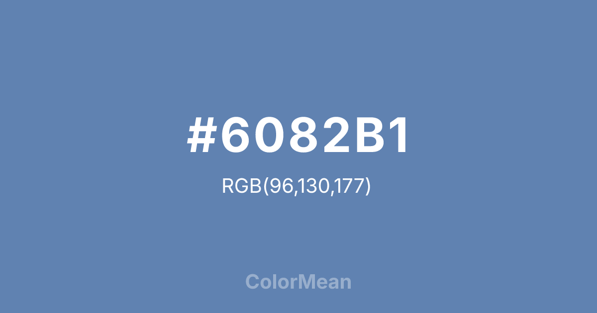 #6082B1 color swatch