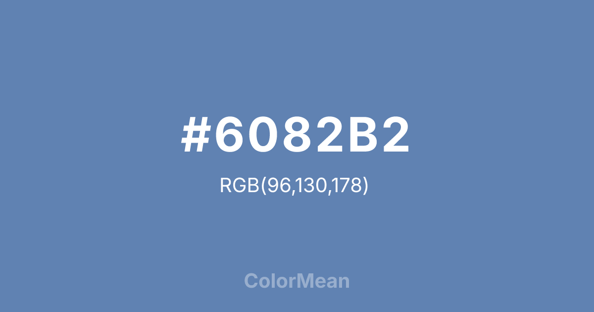 #6082B2 color swatch