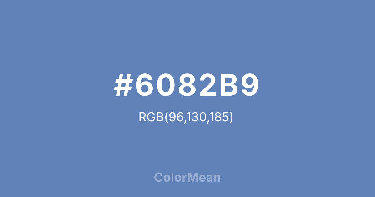 #6082B9 color swatch