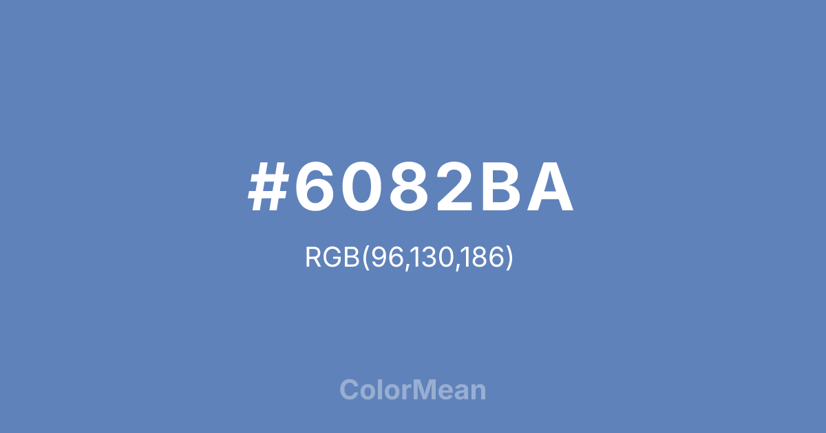 #6082BA color swatch