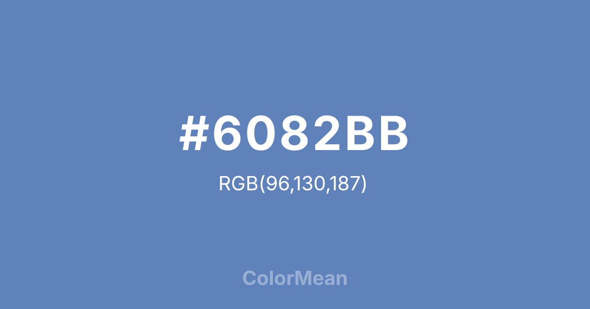 #6082BB color swatch