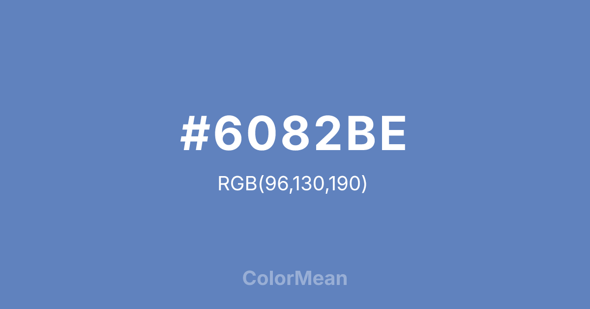 #6082BE color swatch