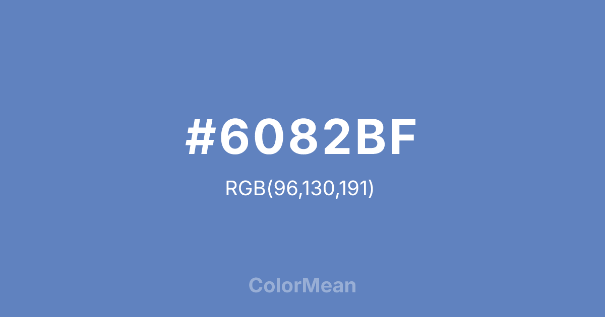 #6082BF color swatch