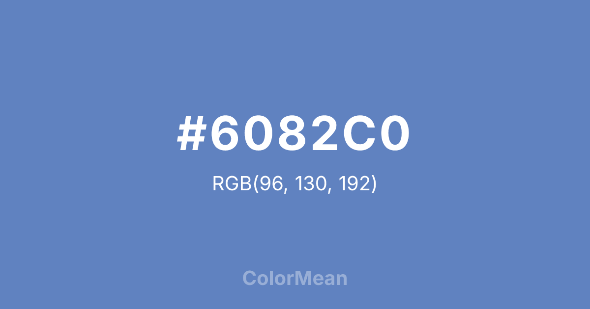 #6082C0 color swatch