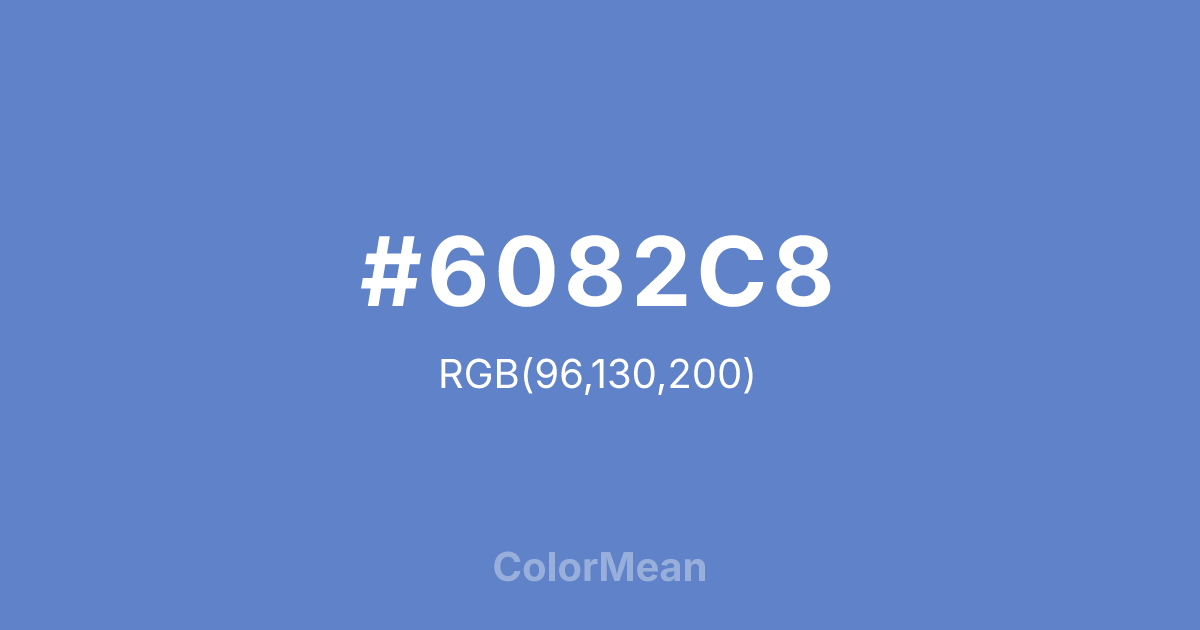 #6082C8 color swatch