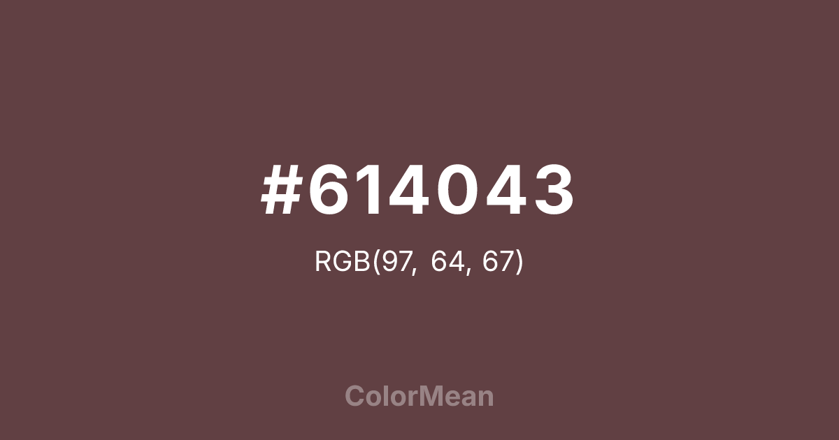 #614043 color swatch