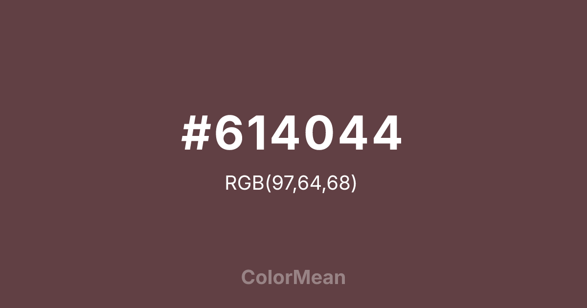 #614044 color swatch