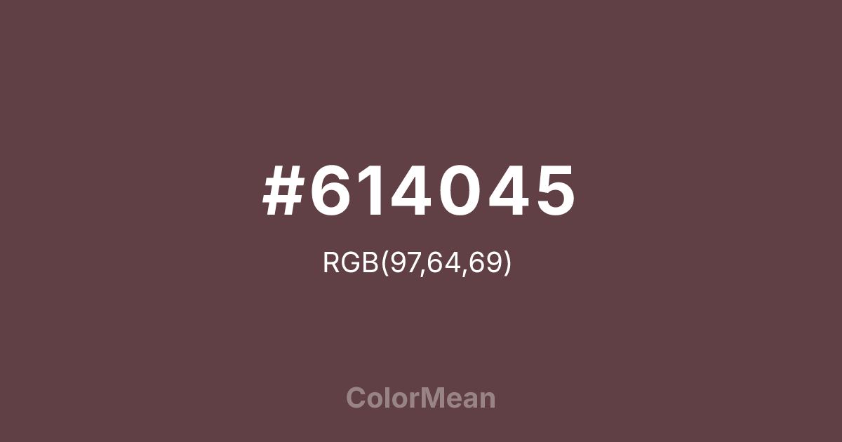 #614045 color swatch