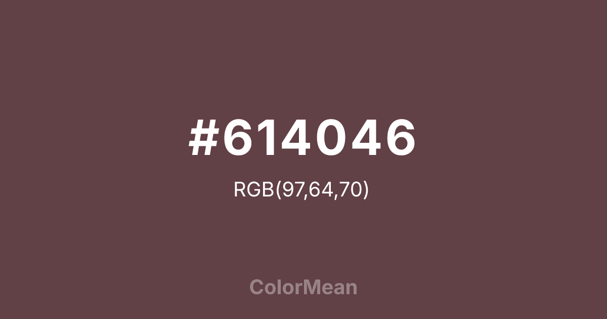 #614046 color swatch