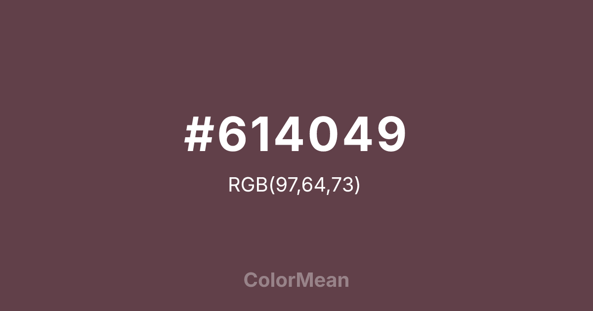 #614049 color swatch