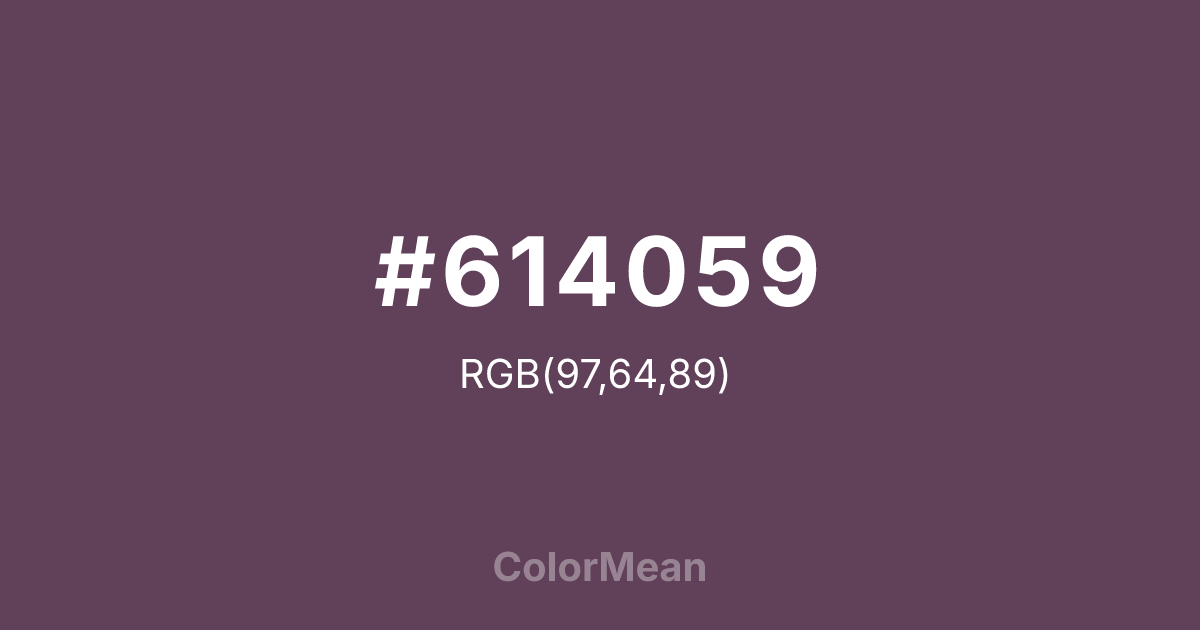#614059 color swatch
