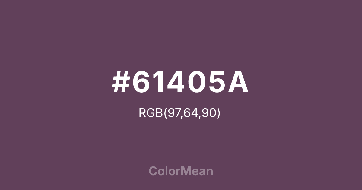 #61405A color swatch